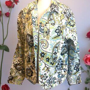 Paisley boho 70's look denim jacket